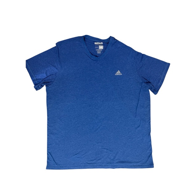 Adidas Men's Short Sleeve Blue Tee - Picture 1 of 5